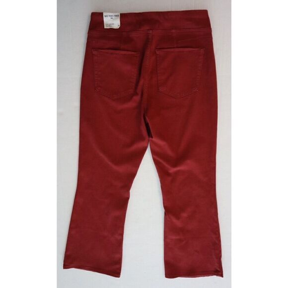We The Free OB1721763 Women's Sz M Red In My Feelings Mid Rise Crop Boot Jeans - Picture 2 of 8